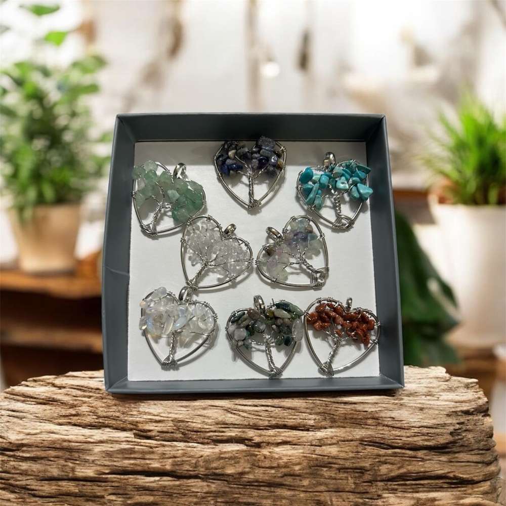 Heart-Shaped Gemstone Pendant